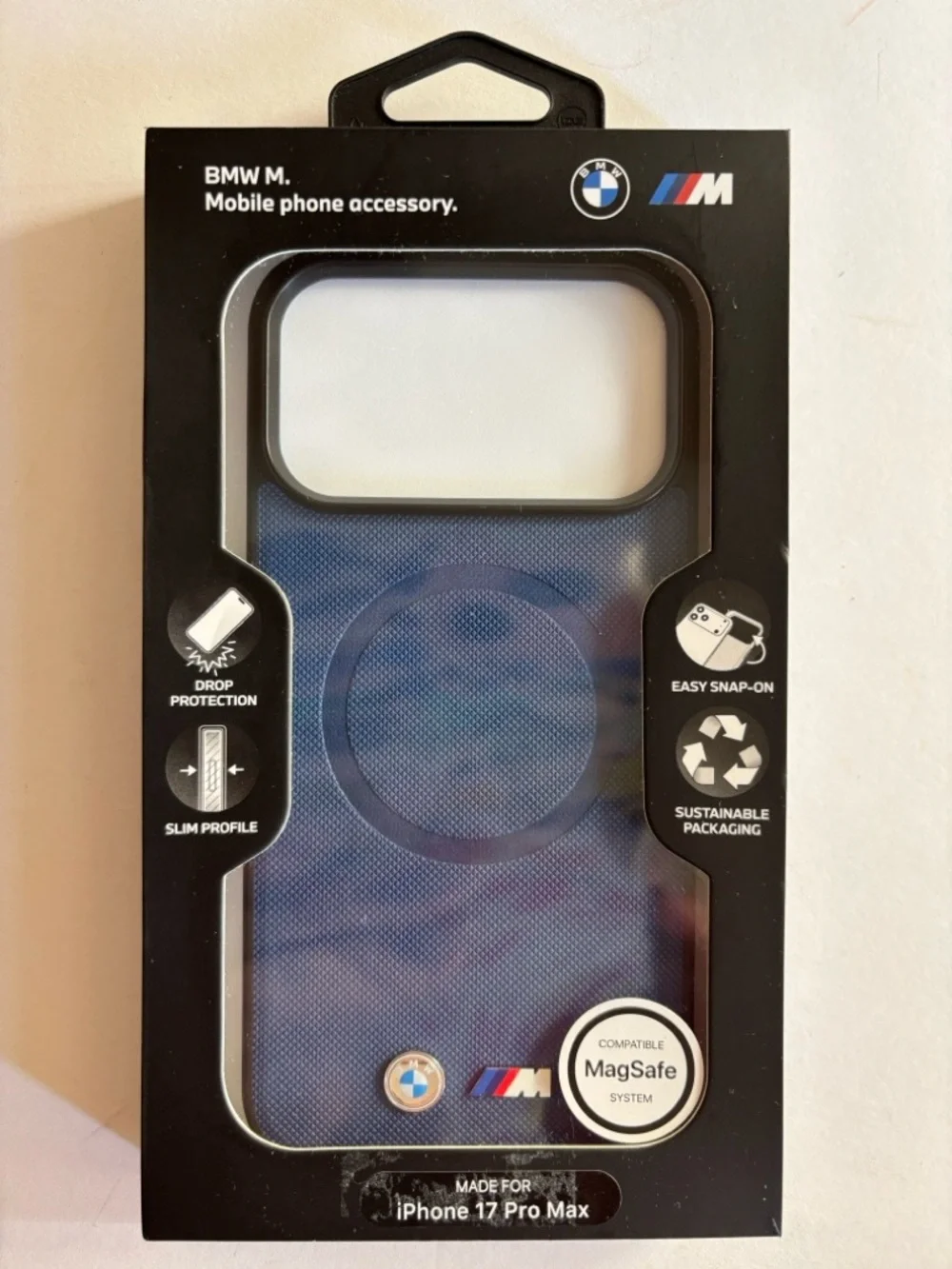 BMW M Silicone Vertical Logo Compatible with MagSafe Case for iPhone 17 Pro Max